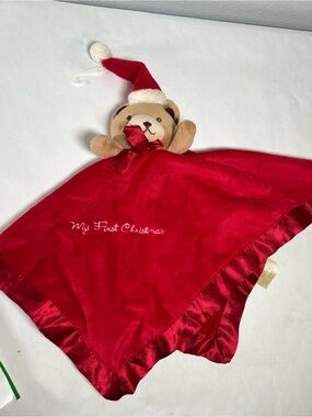 Kidsline Red 'My First Christmas' Teddy Lovey Blanket